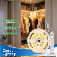 Bande lumineuse LED flexible à détecteur de mouvement infrarouge, USB, auto-adhésive, 8 mm, indice de protection IP33, veilleuse de chevet pour