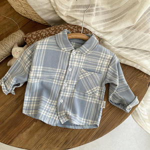 Conjunto de 2 Piezas para Niños, Camisa y Jeans, Primavera Otoño, Nuevo Estilo a Cuadros, Ropa Casual de Mezclilla para Niños Pequeños - Product Image 5