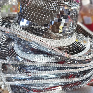 Moda espejo Bola de discoteca sombrero ráfaga Flash pescador sombrero noche Club baile <span class=keywords><strong>Bar</strong></span> noche tienda fiesta discoteca sombrero al por mayor - Product Image 2