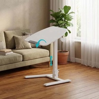 Station de travail portable pour ordinateur portable, peu encombrante, entièrement pliable, réglable en hauteur, avec plateau inclinable, bureau roulant