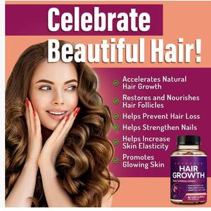 Vitaminas para el Crecimiento del Cabello de Fábrica OEM para Mujeres, Cápsulas de Biotina y Colágeno para un Cabello Más Grueso y Cobertura del Cuero Cabelludo - Product Image 4
