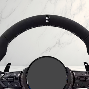 Volant en cuir premium en fibre de carbone sèche YZ Factory Price pour <span class=keywords><strong>BMW</strong></span> F10 F11 F15 F16 F20 F22 F30 F36 M3 F80 M4 F82 Personnalisé - Product Image 2