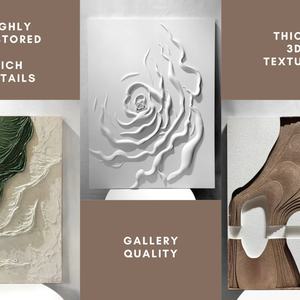 Arte Mural Moderno Personalizado, Pintura Abstracta Acrílica Hecha a Mano, Naturaleza Muerta de Lujo sobre Lienzo, Arte Texturizado 3D para Hogar y Hotel - Product Image 6