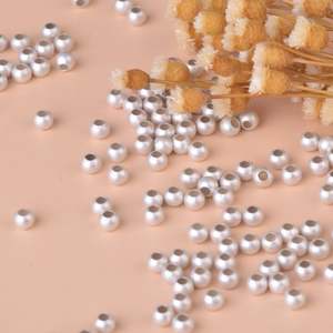 Perles d'espacement en argent sterling S925 perles de positionnement accessoires de bricolage sablage mat rétro - Product Image 3