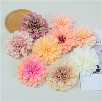 Nouvelle tête de fleur de dahlia artificielle pour corsage et chapeau DIY, idéale pour les décorations de mariage et de Noël, fleur artificielle en gros