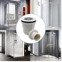 Guida 7110920307 Nouveau design, drain de sol en plastique ABS blanc pour salle de bain avec couvercle floral plaqué ABS