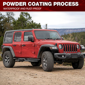 ULON Marchepieds à deux marches latérales pour <span class=keywords><strong>Jeep</strong></span> Gladiator JL 2018-2025 4 portes, marchepieds Rock Sliders Rail, noir - Product Image 4