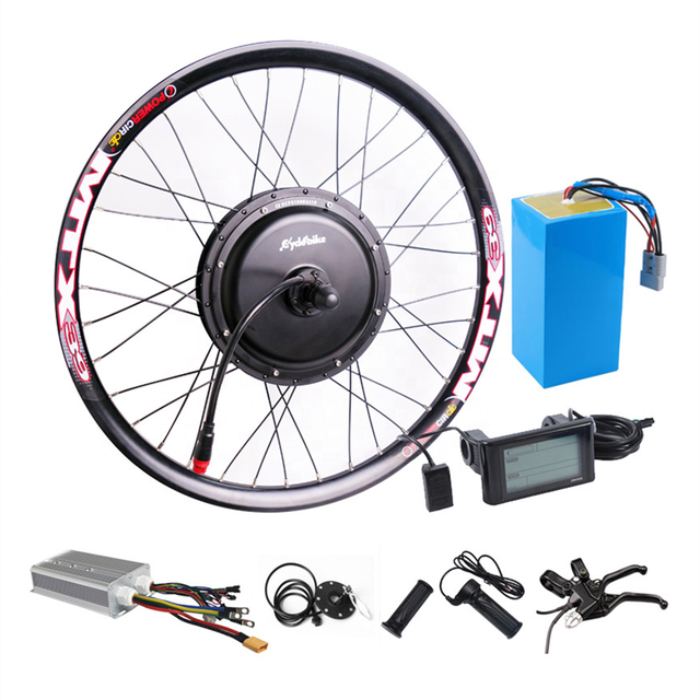 48v 52v 2000w MTX Wheel Ebike E Bike Electric Bike Hub Motor Conversion Kit with Tiger Shark Lithium Battery