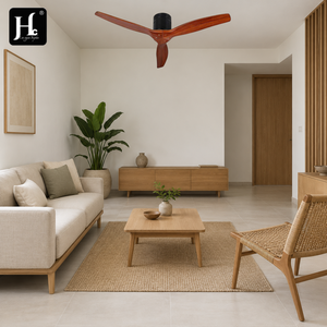 Ventilador de Techo Eléctrico con Aspas de Madera de 52 Pulgadas, Moderno, Regulable, con Control Remoto, Motor DC Reversible, Silencioso, 3 Aspas, Temporizador, para Sala de Estar - Product Image 1