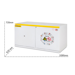 Type90 Carvel 1090x520x720mm insulated undercounter cabinet for flammable liquids, <b>hinged</b> opening - Product Image 2