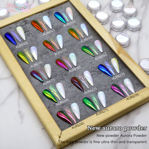 Poudre de pigment blanche Aurora pour nail art, <span class=keywords><strong>effet</strong></span> chrome, multichrome, gel polish caméléon, finition miroir, licorne, sirène, <span class=keywords><strong>ongles</strong></span> - Product Image 6