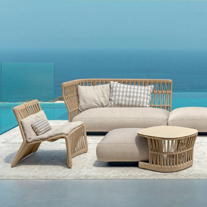 Divano da Esterno Easy Hart in Rattan con Struttura in Lega di Alluminio, Impermeabile e Resistente ai Raggi Solari, Arredamento da Giardino - Product Image 2