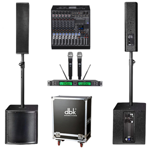 Ensemble audio le plus vendu 4*4 pouces haut-parleur de colonne alimenté caisson de basses 15 pouces avec système de sonorisation de haut-parleur actif ampli - Product Image 1