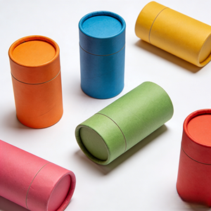 Emballage en tube de papier écologique personnalisé et coloré pour parfum, huile essentielle, boîte cylindrique en carton recyclable avec personnalisation - Product Image 5