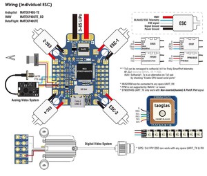 ระบบ <span class=keywords><strong>Matek</strong></span> Mateksys ตัวควบคุมการบิน <span class=keywords><strong>F405</strong></span>-<span class=keywords><strong>TE</strong></span> STM32F405RGT6 ICM42688P SPL06 ช่อง OSD 6x UARTs 1x I2C 11x PWM Output สำหรับ RC - Product Image 5