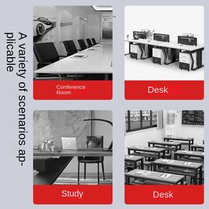 Station en alliage d'aluminium étendue déflecteur bureau cloison pince poste de travail support d'écran panneau équipement de Distribution d'énergie - Product Image 5