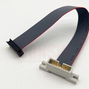 Konektor laki-laki DB25 1.27mm 2651 28AWG abu-abu 2.54mm 40pin IDC PVC perakitan kabel pita datar mobil - Product Image 4