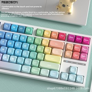 Ensemble de touches de clavier colorées de haute qualité Red Burst, compatibles avec G Pro X Superlight <span class=keywords><strong>Razer</strong></span> BlackWidow 68, touches dégradées - Product Image 4