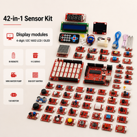 Kit de 42 capteurs en 1, module de capteurs pour Arduino UNO R3 avec écran LCD OLED, matrice de points, télécommande IR, servo 9G, pompe à eau, éducation STEM