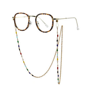 Mode Y2k Style <span class=keywords><strong>bijoux</strong></span> cou <span class=keywords><strong>lunettes</strong></span> <span class=keywords><strong>cordon</strong></span> lanière chaîne verre cristal perlé métal masque du visage chaînes sangle <span class=keywords><strong>cordon</strong></span> - Product Image 3