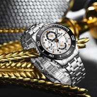 Montre de luxe multifonctionnelle pour homme, chronographe à trois fenêtres et six aiguilles, étanche, lumineuse, montre de sport pour homme