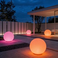 Lámpara LED Recargable a Batería / Bola LED Redonda de 16 Colores, 35cm, Cubierta Blanca, Fuente de Luz Puntual para Escenario/KTV/Discoteca