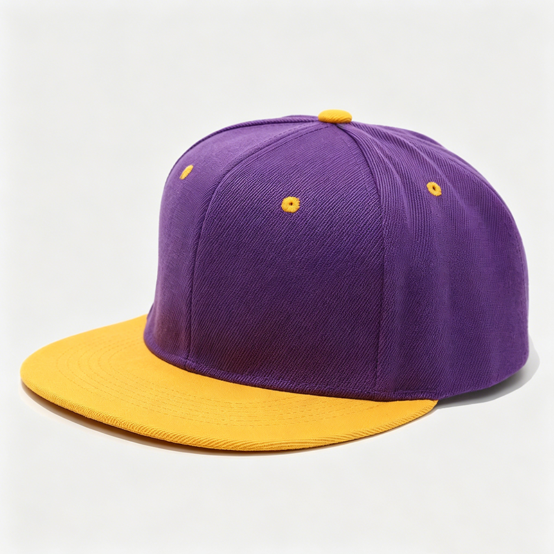 Purple with yellow brim