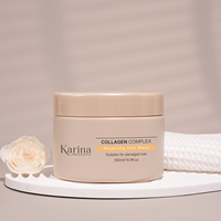 Mascarilla Capilar de Colágeno para Salón, Tratamiento Profesional de Acondicionamiento Profundo 500ml, Marca Privada, Logotipo Personalizado, Mascarilla Capilar de Reparación Profunda