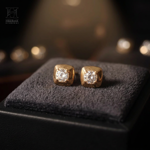 ต่างหูเพชรทรงสี่เหลี่ยมแบบฝังขอบ – ทอง 14k พร้อมเพชรที่ได้รับการรับรอง – ผู้ผลิตเครื่องประดับชั้นดี - Product Image 4