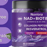 Gummies NAD+ Biotine Collagène Resvératrol Kératine Berbérine Saveur Myrtille Beauté Anti-Âge Soutien Immunitaire Adulte Marque Privée