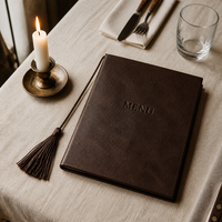 Porte-documents en cuir de luxe pour menu, étui de présentation en cuir pour documents, pochette de menu fine en cuir pour entretien, vente en gros