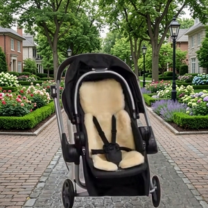 Coussin <span class=keywords><strong>de</strong></span> poussette en peau <span class=keywords><strong>de</strong></span> mouton australienne, accessoires pour bébé, doublure <span class=keywords><strong>de</strong></span> poussette en peau <span class=keywords><strong>de</strong></span> mouton, laine mérinos douce, coussin <span class=keywords><strong>de</strong></span> siège <span class=keywords><strong>de</strong></span> poussette - Product Image 1