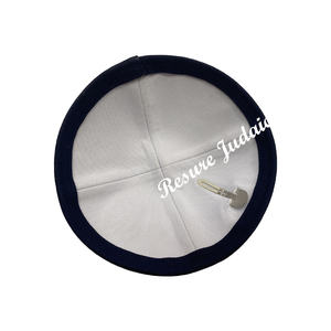 Resure Velvet Black Kippah Yarmulke Jewish <span class=keywords><strong>Kipa</strong></span> Judaica Yamaka Kippa Yamakah Yarmulka Sombrero Hombres o Niños Israel - Product Image 2