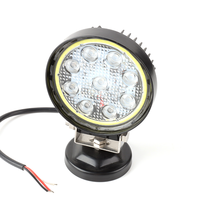 Lampe de travail LED 27W, lumière de travail LED ronde, rétrofit pour voiture, véhicule, SUV, camion, lumières de travail LED tout-terrain