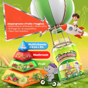 Gummies Superaliments pour Enfants 4+ et Adolescents Super Greens Mélange 40-en-1 de Fruits et Légumes Multivitamines avec Oméga <span class=keywords><strong>3</strong></span>, Fer, Champignons, Lutéine - Product Image 3