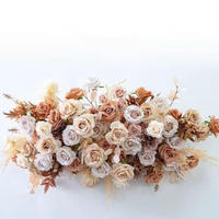 Décoration florale de mariage : Roses en soie terracotta haute densité pour allée de mariage (vente en gros)