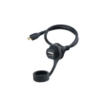 Cable de Extensión Electrónico de Aviación Lshitech Industrial IP68 a Prueba de Agua, Conectores USB 2.0 Macho/Hembra, Transmisión de Datos, 0.3-1m