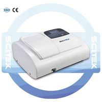 Espectrofotómetro SCITEK de un solo haz con pantalla LCD de 1200 líneas/mM de precisión de 190-1100nm 0.5nm para análisis químico