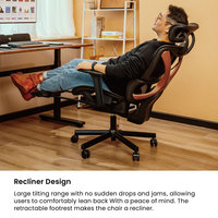 Chaise de bureau sans couture, repose-bras 3D, ergonomique, à dossier haut, pivotante, inclinable, pour ordinateur