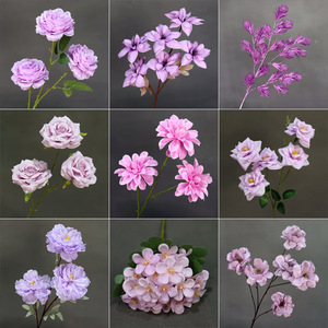 Arrangements floraux en soie de couleur violette pour la série mariage, pour chapelles, vitrines de centres commerciaux et accessoires de photographie en extérieur - Product Image 2