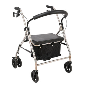 Adjustable Aluminum Alloy Shopping <b>Cart</b> With 4 PU <b>Wheels</b> For Elderly Mobility Aid And Grocery Storage - Product Image 5