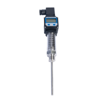 Sensor Suhu Pipa Stainless Steel dengan Termistor Pt100, Probe Ulir Tetap, dan Transmitter Suhu Terintegrasi