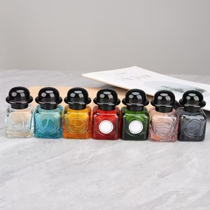Custom Logo Square Coloured 30ml Empty Glass Spray Perfume <b>Bottle</b> Perfume <b>Dispenser</b> <b>Bottle</b> with Black Lid - Product Image 6
