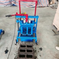 Machine mobile compacte DF2-45 pour la fabrication de pavés, moteur 1,1 kW, moule personnalisable pour sable et cendres volantes, idéale pour la construction flexible sur site