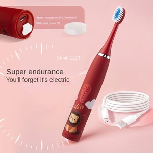 Produttore all'ingrosso carino vibrante sonico spazzolino elettrico per bambini a batteria sostituibile con testina morbida via orale pulita - Product Image 5