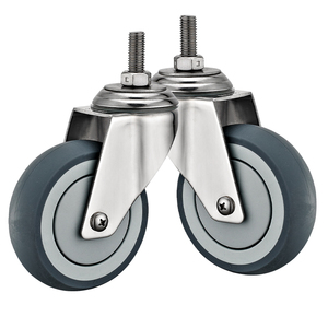 3 "4" 5 "thép không gỉ STEM xe đẩy bánh Xe công nghiệp mịn Bánh xe chất lượng cao TPR Caster chống gỉ Xe Đẩy Tay bánh xe - Product Image 6