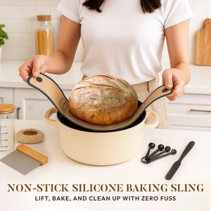 Forniture essenziali per la cottura del pane a lievitazione naturale 2 confezioni di cestini per impermeabilizzare il pane Set di barattoli da 24 once di pasta madre <span class=keywords><strong>con</strong></span> coperchi e strumenti di avviamento - Product Image 2