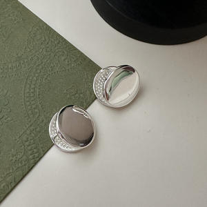 S925 argent Sterling Style coréen à la mode Texture oreille bijoux Matsumoto Nae même boucle d'oreille conception de niche - Product Image 1