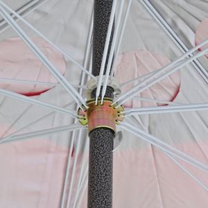 Sombrilla de Playa Plateada de 150 cm de Radio, con Doble Varilla, Protección UV, Parasol Resistente para Exteriores, Jardín y Camping - Product Image 3