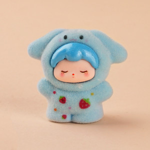 Moldes de resina DIY, adornos de mesa, figurita colgante de conejo bonito en estilo de arte de dibujos animados, accesorios pintados en 3D para decoración del hogar - Product Image 5